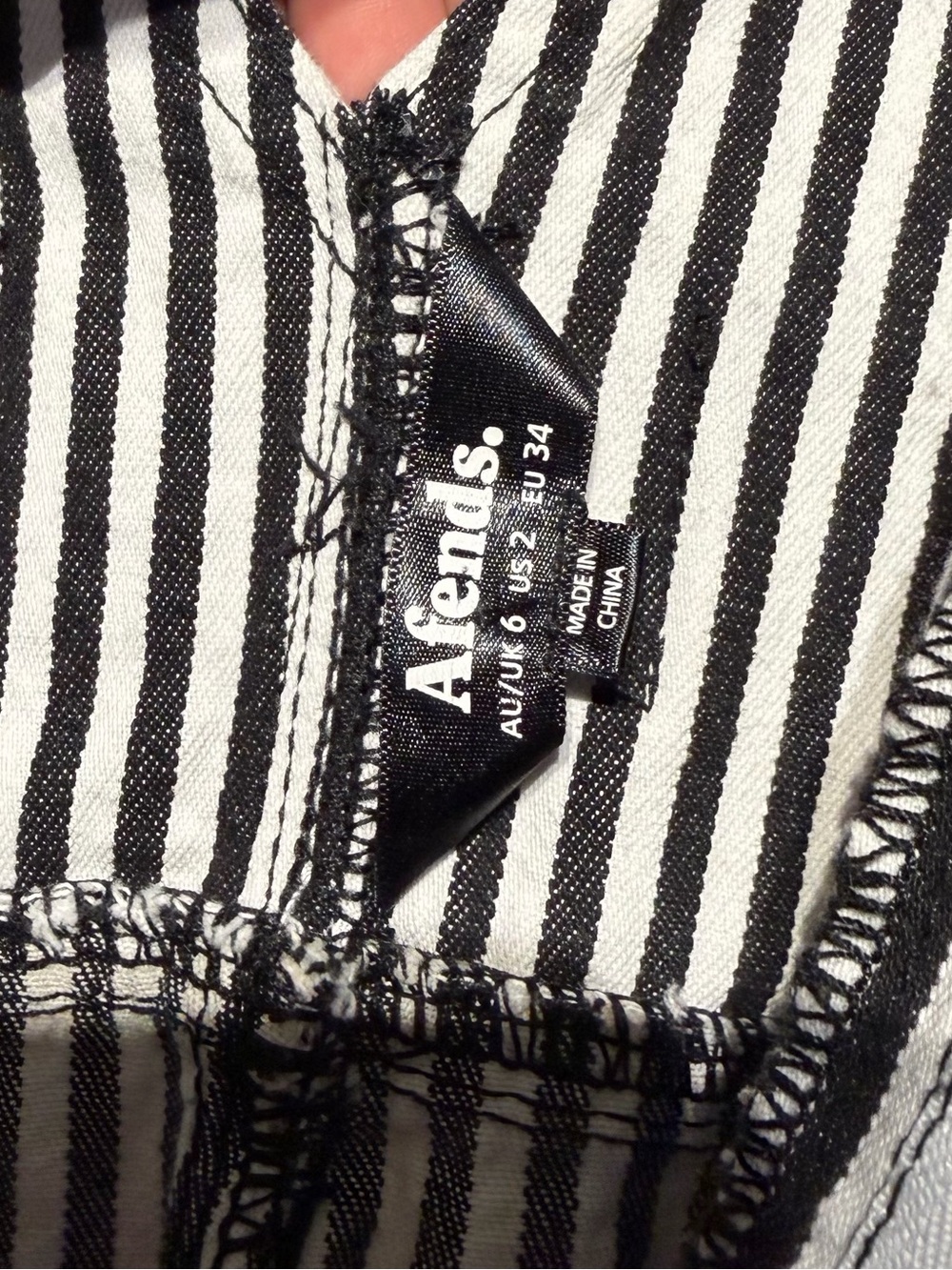 Afends. 100% Cotton Striped Straight Leg Dungarees - Picture 8 of 16